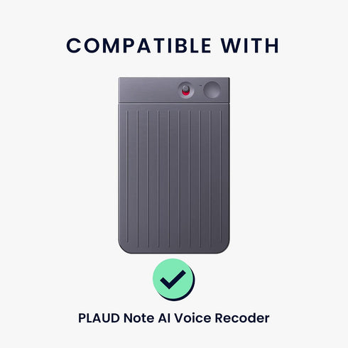 kwmobile Dark Green Silicone Cover for PLAUD Note AI Voice Recorder with Suction Cup Mount