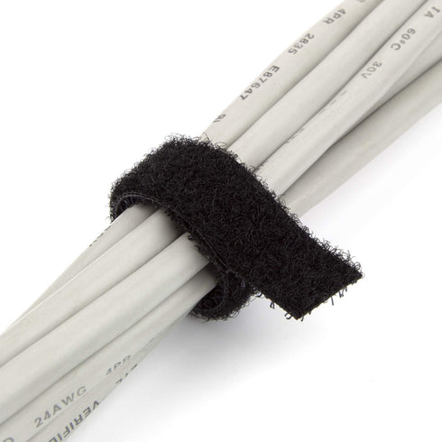Fire Retardant Reusable Cable Ties Roll, Heat Resistant Ties, 1/2" Wide, 16 Feet Long - Black