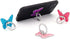 Cell Phone Ring Holder Butterfly Finger Ring Grip Stand 360° Rotation 180° Flip Universal Kickstand Compatible with All Smartphones (Pink)