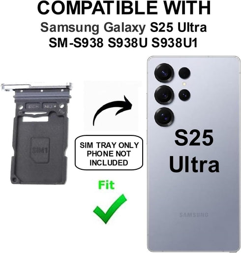 PHONSUN S25 SM-S938 S938U S938U1 Replacement Sim Card Tray for Samsung Galaxy Ultra USA Version Titanium