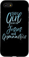 Cute Gymnast Gift: iPhone SE (2020) / 7 / 8 Case - "This Girl Runs on Jesus and Gymnastics"