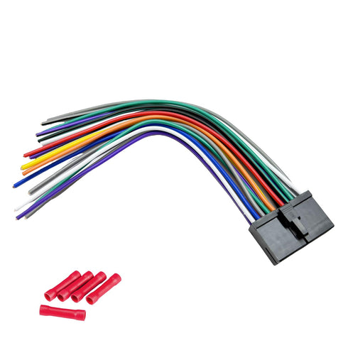 Radio Wiring Harness Connector Compatible with Boss 20-Pin Stereos, Aftermarket Power and