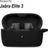Geiomoo Silicone Carrying Case for Jabra Elite 4, 3, 2, Portable Scratch Shock Resistant Cover with Carabiner, Black