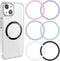 CKANDAY 6 Colors Universal Metal Rings Compatible with Magsafe Magnetic Wireless Charger, Adapter