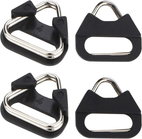 (2 Camera Strap Hook Triangle Split Ring Compatible with Sony Fuji DSLR Mirrorless Camera W/Round Eyelet Pair)