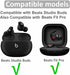 Replacement Earbuds Tips Silicone Eartips for Beats Studio Buds + / Beat Studio Buds Headphones Fit in Case Buds Tips,6 Pairs S/M/L 3 Size,Black