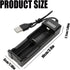 YOWPEY 1-Bay 18650 3.7V 10440 14500 16340 16650 14650 13350 18500 18650 Adjustable Battery Charger with USB Smart
