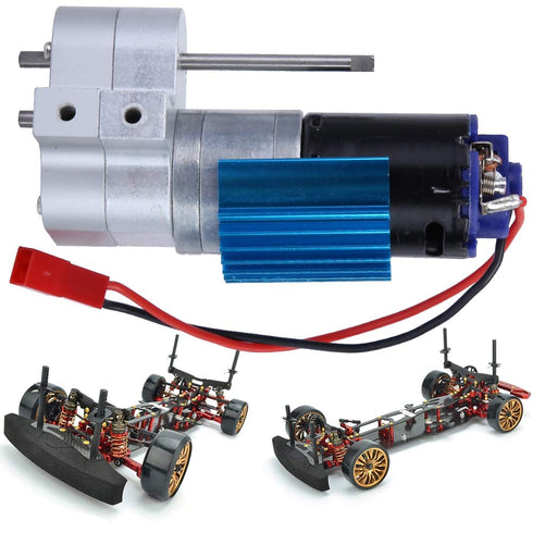 370 C14 C24 B14 B24 B16 B36 Metal Gearbox Speed Change Gear Box with Brush Motor RC Car Accessory for WPL Remote