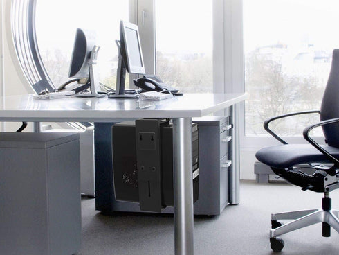 Monoprice Adjustable PC Tower Holder Under Desk Mount, Designed for Sit-Stand Desks - Workstream Collection