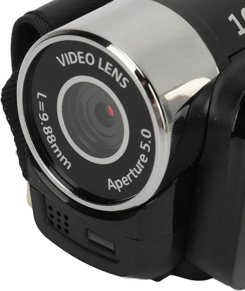 Video Camera Camcorder, 16MP 1080P, 16X Zoom, 2.4 Inch Rotatable Screen, Handheld Recorder with Fill Light (Black)