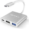 USB C to HDMI Adapter, 3-in-1 USBC Digital AV Multiport Adapter for MacBook Pro/Air, iPad Pro, Chromebook