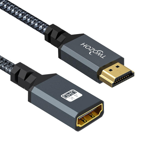 Twozoh HDMI Extender, 3.3FT HDMI Male to Female Nylon Braided Cable, 4K@60Hz