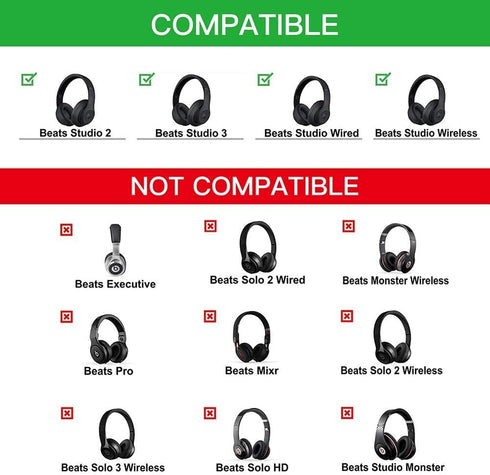 Alitutumao Ear Pads Replacement Earpads, Soft Memory Foam for Beats Studio 2.0 Headphones