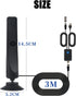 Generic 4K,1080P (1Pc) TV Antenna, HD Digital Antenna/Signal Booster with Crisp HDTV Display Remote, Indoor Wave Beam