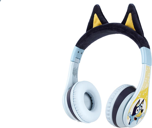 eKids Bluetooth Headphones for Kids, Bluey Wireless Headphones with Microphone, Includes Aux Cord, Volume Reduced,