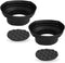 NVX XBAF68 2 Piece Universal Silicone Rubber Speaker Baffles with Self Adhesive Foam Base Pad
