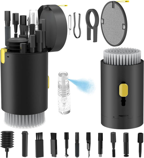 Tounee Electronics Cleaning Kit - Keyboard Cleaner with Retractable Big Brush, 20 in 1 Multi-Tool Kit