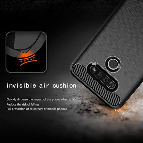 Osophter LG K51 Case, LG Reflect Case, Shock-Absorption Flexible TPU Rubber Protective Cover, Black
