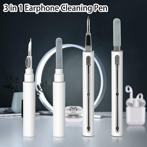 2pcs Airpod Cleaner Kit, Multi-Function Cleaner for Airpods, Bluetooth, Camera, Earphone, Computer (White)