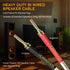2 Pack 14 AWG OFC Speaker Cable with Pin Banana Plugs, HiFi 1.5m/4.9Ft White Square Wire