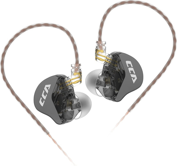 CCA CRA In-Ear Monitors: Ultra-Thin Dynamic Driver, Clear Sound & Deep Bass, Wired Gaming Earbuds for Musicians &