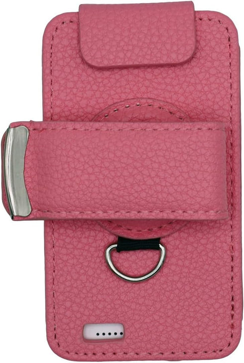 Fitted Leather Case with Screen Protector for Dexcom G7/G6 Receiver, Lanyard Included, Pink