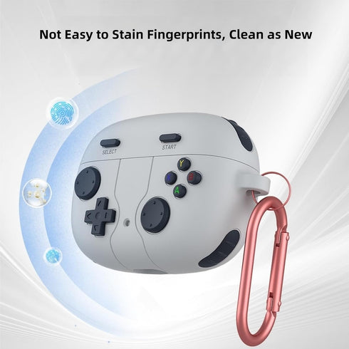 Silicone Case Compatible with JBL Vibe 200TWS/Vibe Beam, Cute Game Soft Protective Cover with Keychain for Wireless