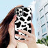 Abbery iPhone 12 Pro Max Case, Cute Clear Soft Silicone TPU with Cow Print Pattern, Shockproof Protective Cover for