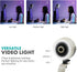 Movo 1080p WebMic HD Pro All-in-One Webcam with Mic and Ring Light in Pearl White- HD Camera, Pro Cardioid Condenser