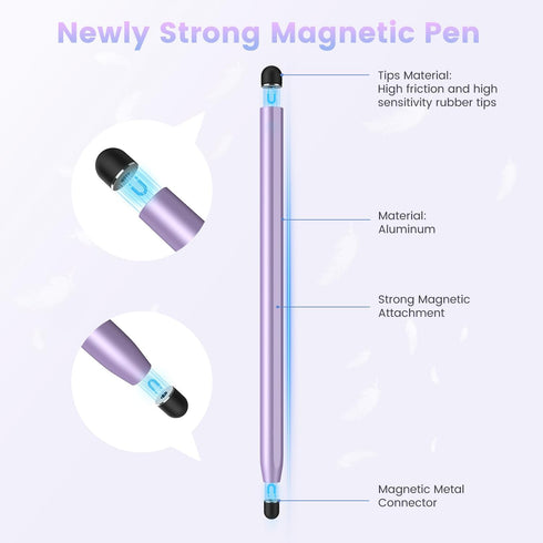 STYLUSLINK 2-in-1 Stylus Pen for Touchscreen, Universal Stylus Pens High Sensitivity and Precision, Magnetic Stylus Pen