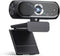 Shcngqio 2K Webcam with Microphone, Privacy Cover, Wide-Angle Lens, Auto Light Correction, Plug