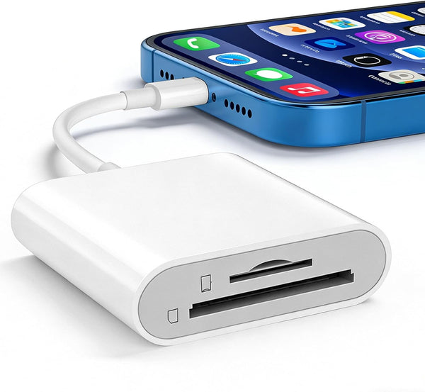 wtyixs SD Card Reader for iPhone, Memory Card Reader for iPad with Dual