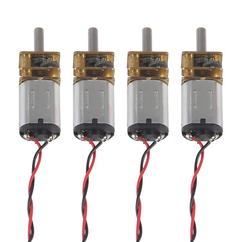 JUZITAO 4PCS N20 3V-6V Mini Micro Gear Motor DC Slow Speed Full Metal Gearbox Micro Motor Speed Reduction Motor for DIY