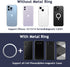 Magnetic Phone Ring Holder for MagSafe, Adjustable Kickstand for iPhone 15/14/13/12 Series, Removable for Charging