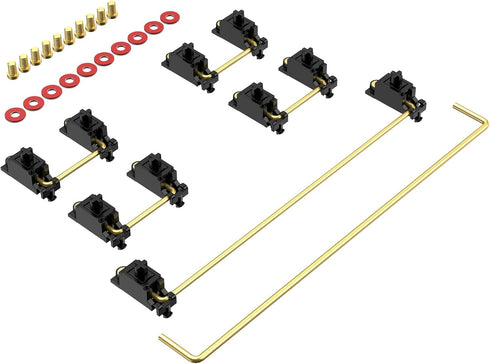 Stabilizer V2, Screw in Stabilizers with 2u 6.25u 7u Wires, PCB Mount Keyboard Stabilizers for Mechanical Keyboards (V2
