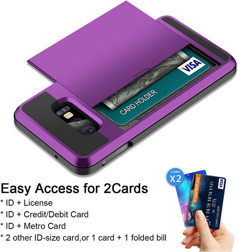 Vofolen Cover for Galaxy S10e Case, Wallet Card Holder, Anti-Scratch Dual Layer Protective Hard Shell