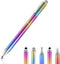 Capacitive Stylus Pen, 4-in-1 High Sensitivity Touch Screen Stylus with Clear Disc Tip, Black Rubber & Mesh Fiber Tip