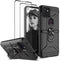 Jeylly for TCL Revvl 5G Case with 2 Pack Tempered Glass Screen Protector, Shockproof Protective Cover, Black