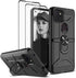 Jeylly for TCL Revvl 5G Case with 2 Pack Tempered Glass Screen Protector, Shockproof Protective Cover, Black
