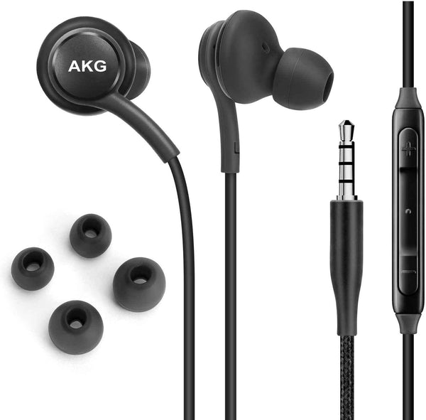 OEM UrbanX Corded Stereo Headphones for Samsung Galaxy A11 with Microphone and Volume Buttons (Grey)