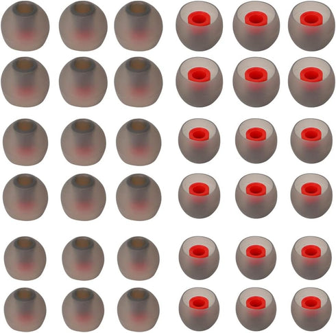Silicone Replacement Earbud Tips for In-Ear Headphones (3.8mm-5.5mm) - 18 Pairs S, M, L Eartips for Ultimate Comfort.