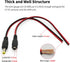 18AWG DC Power Cable, 6 Pairs DC Power Pigtail Cable Wire for CCTV Security Cameras and Lighting