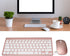Keyboard Mouse Set, 2.4G, 78 Keys, USB Thin Etched Keycaps, Mute, Ergonomic Design, QWERTY for PC, Laptop (Rose Gold)
