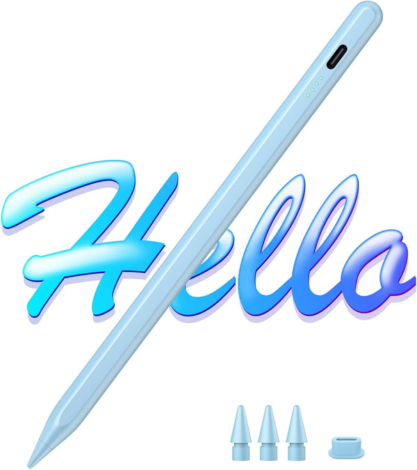 Stylus Pen for iPad 2024-2018 with Faster Charge, Tilt Sensor, Battery Indicators for Apple iPad Pro M4 2024, iPad Air