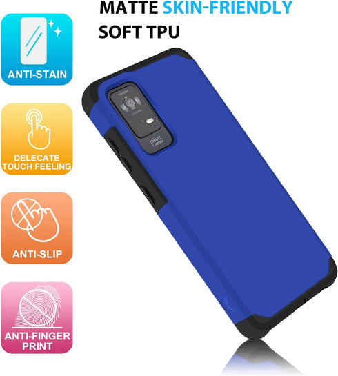 TJS TCL ION X Case, TCL ION V Case, TCL 40 Z Case, Dual Layer Hybrid Shockproof Drop Protection Cover, Magnetic Mount