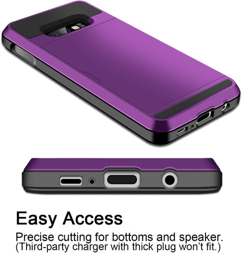 Vofolen Cover for Galaxy S10e Case, Wallet Card Holder, Anti-Scratch Dual Layer Protective Hard Shell