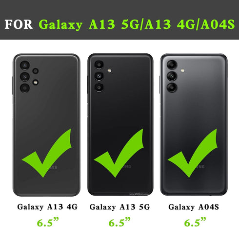 KuDiNi Samsung Galaxy A13 5G Case, Black Flower Retro Elegant Classic Luxury Edge Full Protection with Kickstand