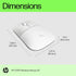 HP Z3700 G2 Wireless Mouse - White, Portable Design, 2.4GHz Receiver, Blue Optical Sensor for PC, Laptop, Mac
