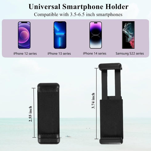 Clip Clamp Phone Holder, 360° Adjustment Metal Clamp Mount for 3.5-6.5 inch Smart Phones