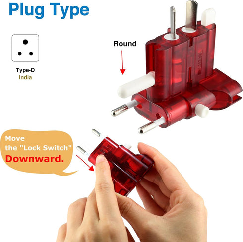ROAD WARRIOR International Travel Plug Adapter, Europe/UK/Australia/USA/India/China, Does Not Convert Voltage, Slim